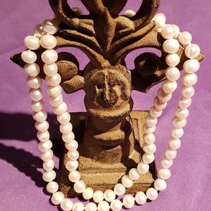 J crew large pearl necklace sterling.